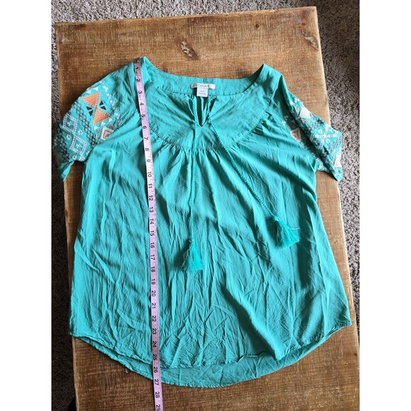 Ariat Teal and Orange Women's Top - Picture 8 of 9